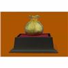 Image 3 : 24K Gold Lucky Money Bag Bronze Sculpture Statue With Glass Display Figure Deal
