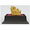 Image 2 : Mythical Art 24K Gold Plated Bronze with Ruby Chinese Dragon Symbol of Wealth NR
