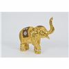 Image 3 : Bronze Elephant Figure with 24K Plated Gold Gilt Hand Worked Details-India Asia