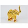 Image 2 : Elephant with Trunk Up 24 Gilt 24K Bronze Sculpture Hot Cast Home Decor Gift Art