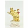Image 2 : 24K Gold Plate Ruby Stone Rat Chinese Zodiac Sign Clever Witty Sculpture Statue