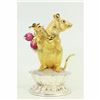 Image 3 : 24K Gold Plate Ruby Stone Rat Chinese Zodiac Sign Clever Witty Sculpture Statue
