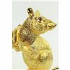 Image 5 : 24K Gold Plate Ruby Stone Rat Chinese Zodiac Sign Clever Witty Sculpture Statue