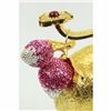 Image 6 : 24K Gold Plate Ruby Stone Rat Chinese Zodiac Sign Clever Witty Sculpture Statue