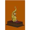 Image 2 : 24K Gold Silver Gold Plated Bronze Peacock with Rhinestone Sculpture Statue Deal