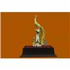 Image 3 : 24K Gold Silver Gold Plated Bronze Peacock with Rhinestone Sculpture Statue Deal