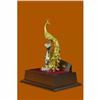 Image 4 : 24K Gold Silver Gold Plated Bronze Peacock with Rhinestone Sculpture Statue Deal