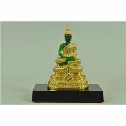 Beautiful Handcrafted Thai Buddha 24K Gold Plated Bronze Sculpture Statue Figure