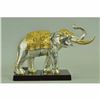 Image 2 : 24K Gold and Silver Plated Elephant Bookends Bronze Sculpture Figurine Figure