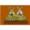 Image 4 : Bronze Sculpture 24K Gold Plated Symbol of Wealth Fortune Good Luck Figurine