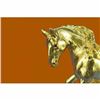 Image 4 : Art Deco Male Stallion 24K Gold plated Bronze Sculpture Statue Figurine Figure