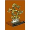 Image 4 : 24K Gold Silver Plated Chinese Dragon With Stones Bronze Sculpture Statue Figure