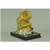 Image 4 : Hot Cast 24K Gold Plated Thinker Monkey Bronze Sculpture Statue Figurine Figure
