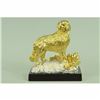 Image 1 : Golden Retriever SAR Military K9 Police Dog Bookend Bronze 24K Statue Tribute