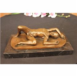 Signed Original Nude Gay Man Bronze Figurine Statue art