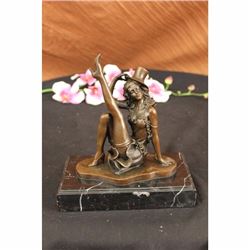 Sign Jazz Dancer Dance Bronze Figurine Sculpture