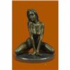 Image 1 : Hot Cast Signed Original Nude Female Bronze Sculpture Marble Base Statue Figure