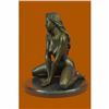 Image 2 : Hot Cast Signed Original Nude Female Bronze Sculpture Marble Base Statue Figure
