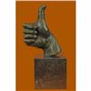 Image 1 : Handcrafted Original Thumbs Up Hand Bronze Sculpture Hot Cast Figure Figurine