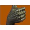 Image 5 : Handcrafted Original Thumbs Up Hand Bronze Sculpture Hot Cast Figure Figurine