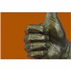 Image 6 : Handcrafted Original Thumbs Up Hand Bronze Sculpture Hot Cast Figure Figurine