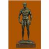 Image 1 : Signed Handcrafted Depict of Nude Gay Man Bronze Sculpture Marble Base Figurine