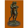 Image 1 : Signed Handcrafted Depict of Two Gay Men Bronze Sculpture Marble Base Figurine