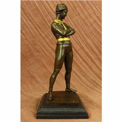 Hot Cast Zorro Bandit with Mask Gilt Bronze Sculpture Marble Base Figurine Decor