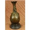 Image 3 : Signed Hot Cast Figural Vase Urn Bronze Sculpture Marble Base Statue Home Decor