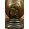 Image 5 : Signed Hot Cast Figural Vase Urn Bronze Sculpture Marble Base Statue Home Decor