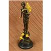 Image 1 : NUDE FAIRY 100% BRONZE FANTASY ART NOUVEAU WINGED WOOD NYMPH SCULPTURE STATUE