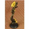 Image 4 : NUDE FAIRY 100% BRONZE FANTASY ART NOUVEAU WINGED WOOD NYMPH SCULPTURE STATUE