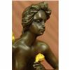 Image 6 : NUDE FAIRY 100% BRONZE FANTASY ART NOUVEAU WINGED WOOD NYMPH SCULPTURE STATUE