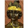 Image 5 : Art Nouveau Gold Patina Two Tone Beautiful Woman Bronze Sculpture Statue Figure