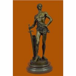 Vintage French bronze sculpture of a Man Artist Maurice Constant Le Travail SALE