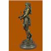 Image 2 : Handmade Bronze Sculpture God Apollo Nude Young Man Hunter Bow  Arrow Figurine