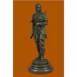 Hot Cast Bronze Medieval European Soldier w/ Dagger Statue Sculpture Figurine