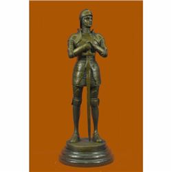 Bronze Sculpture Knight with Armor Bronze Masterpiece Figurine Figure Statue Art