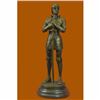 Image 2 : Bronze Sculpture Knight with Armor Bronze Masterpiece Figurine Figure Statue Art