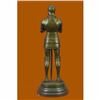 Image 4 : Bronze Sculpture Knight with Armor Bronze Masterpiece Figurine Figure Statue Art