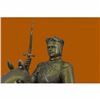 Image 5 : Handcrafted Detailed Roman Warrior on Horse by Fremiet Bronze Sculpture Statue