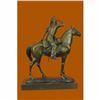 Image 3 : Impressive Mid Century French Cavalryman Bronze Sculpture Marble Base Figurine