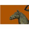 Image 5 : Impressive Mid Century French Cavalryman Bronze Sculpture Marble Base Figurine