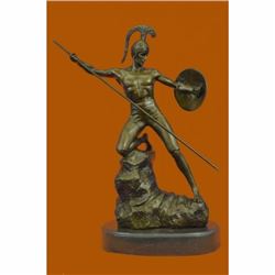 Vintage Neoclassical Greco/Roman Bronze Gladiator Nude Male by Jensen Figurine