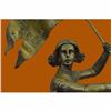 Image 5 : ROMAN CATHOLIC SAINT JOAN OF ARC Standing W/ Flag Sculpture Statue Bronze Figure
