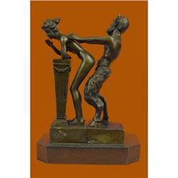 COLLECTABLE NUDE LOVING COUPLE BRONZE STATUE HOT CAST SCULPTURE FIGURINE FIGURE