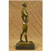 Image 4 : Signed Original Athletic Roman God Bronze Sculpture Marble base Statue FigurineCO