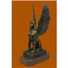 Image 2 : Signed Original Aldo Vitaleh Nude Sphinx Bronze Sculpture Marble Base Figurine