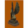Image 3 : Signed Original Aldo Vitaleh Nude Sphinx Bronze Sculpture Marble Base Figurine