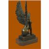 Image 4 : Signed Original Aldo Vitaleh Nude Sphinx Bronze Sculpture Marble Base Figurine